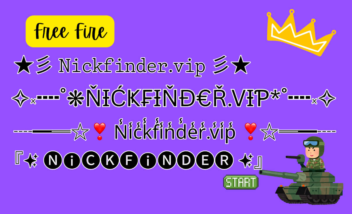 >Nickfinder - VIP Stylish Name Generator